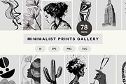 78 Minimalist Wall Art Prints, a Wallpaper Graphic by Helospace (Thumbnail 1 of 10)