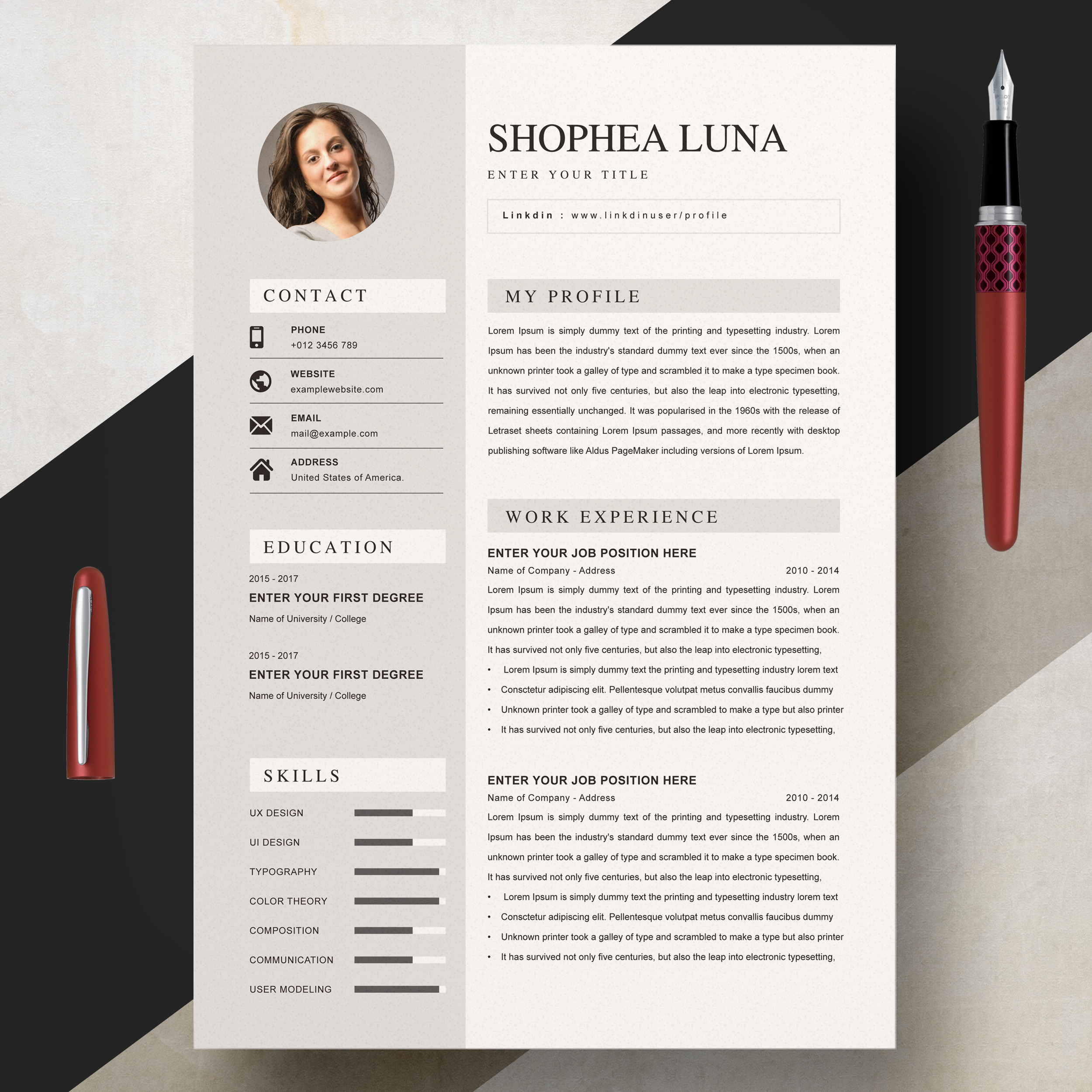 Curriculum Vitae Template / New CV