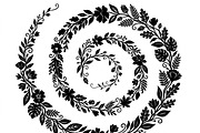 50 Elegant Floral Leaf Spiral Frame, a Decorative Illustration by Amazin_art (Thumbnail 20 of 39)