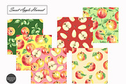 Watercolor Apple Seamless Patterns, a Food Illustration by OlDm_Shop (Thumbnail 2 of 10)