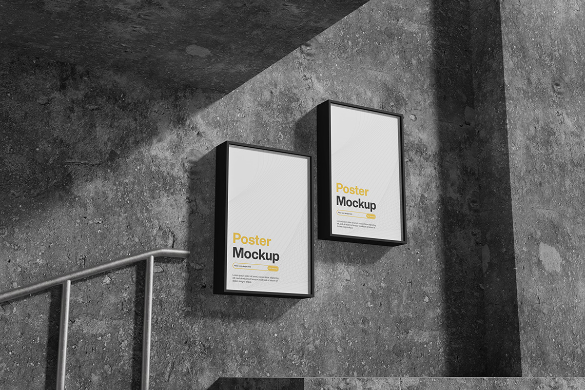 Poster Mockup, a Product Mockup by Indah (Photo 2 of 6)