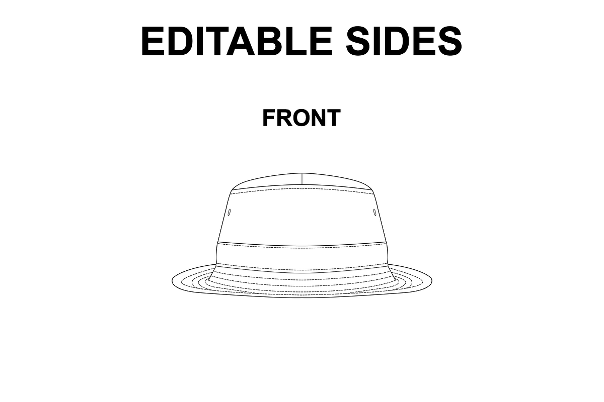 Bucket Hat Vector Mockup Template, a Hat Mockup by Infinity Mockups (Photo 2 of 7)