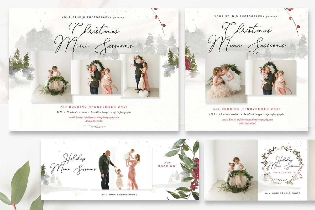 Christmas Mini Session Marketing, a Flyer Template by By Stephanie Design (Photo 1 of 6)