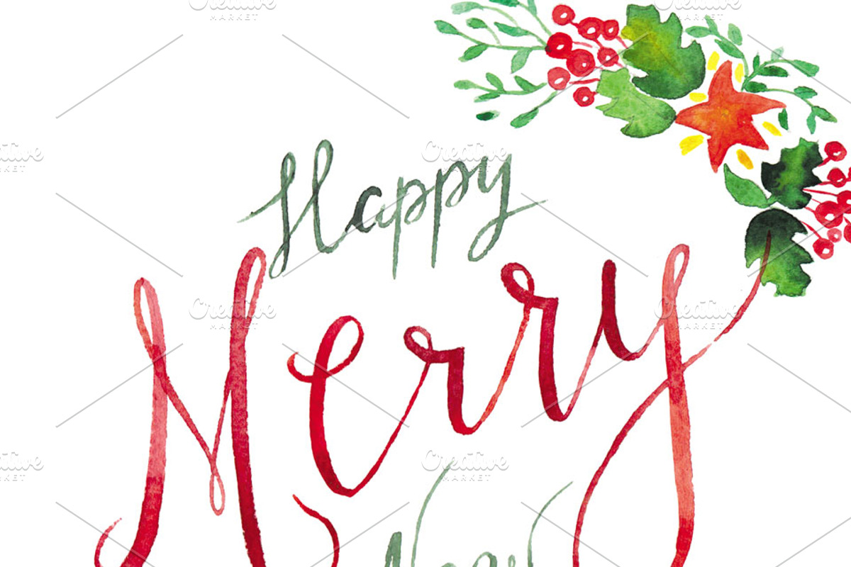 Christmas lettering card, a Card Template by Inna Vinchenko Designs (Photo 2 of 2)