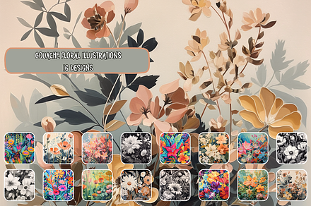Gorgeous Gouache Floral Designs