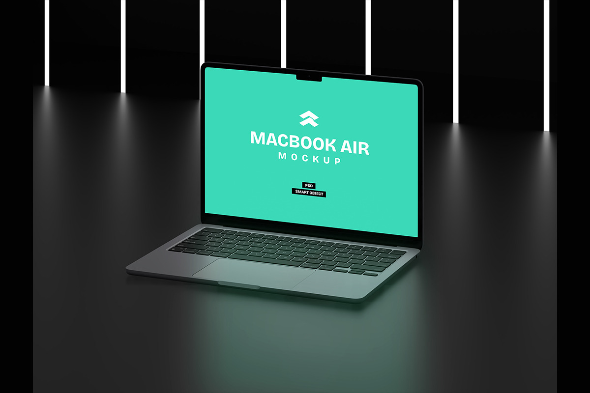 Macbook Air - Mockup, a Mac Mockup by Rometheme Std (Photo 3 of 5)