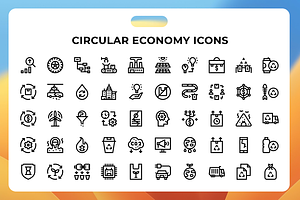 Circular Economy Icons, a Duotone Icon by Wencory