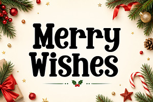 Merry Wishes, a Script Font by Wow Magic