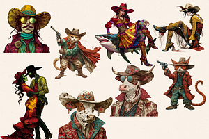 SURREAL WILD WEST FANTASIES CLIPART