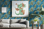 Seasonal Watercolor Dragon Clipart, an Illustration by Amarawolf's Art (Thumbnail 7 of 19)