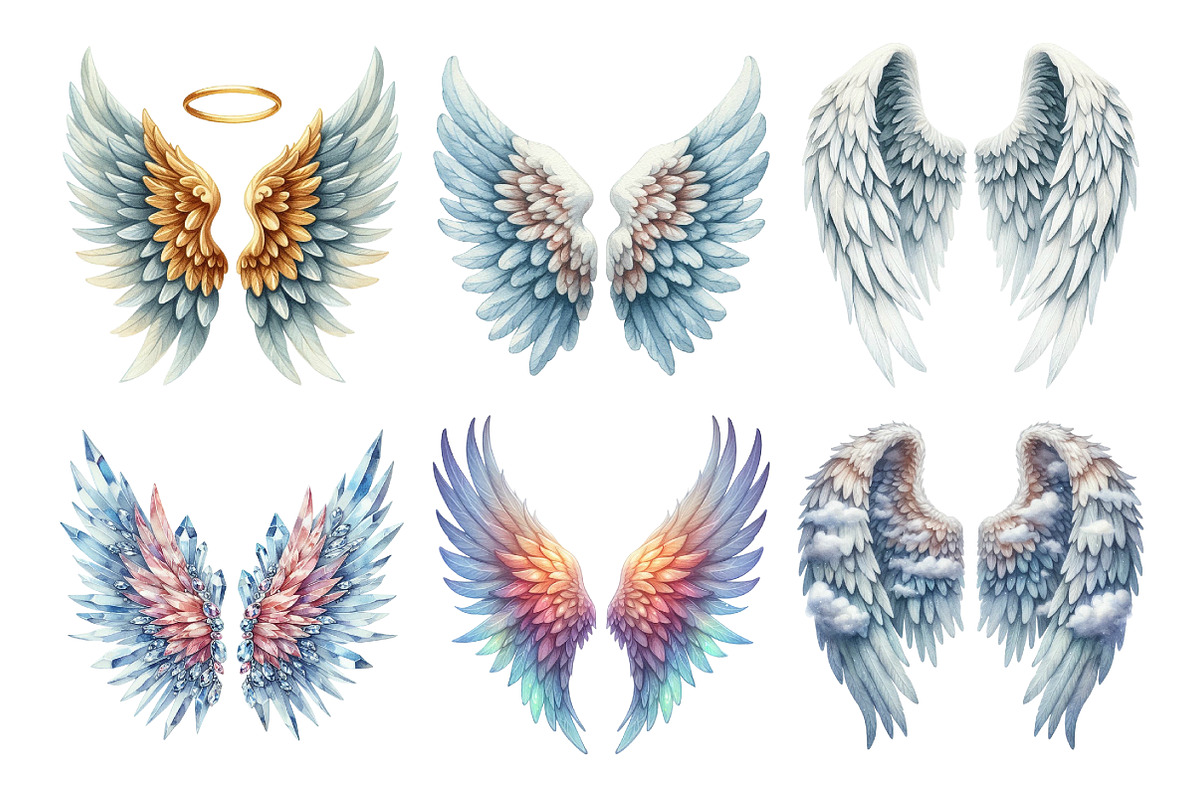 Heaven Angel Wings  Clipart, an Illustration by Daily.Designs (Photo 2 of 5)