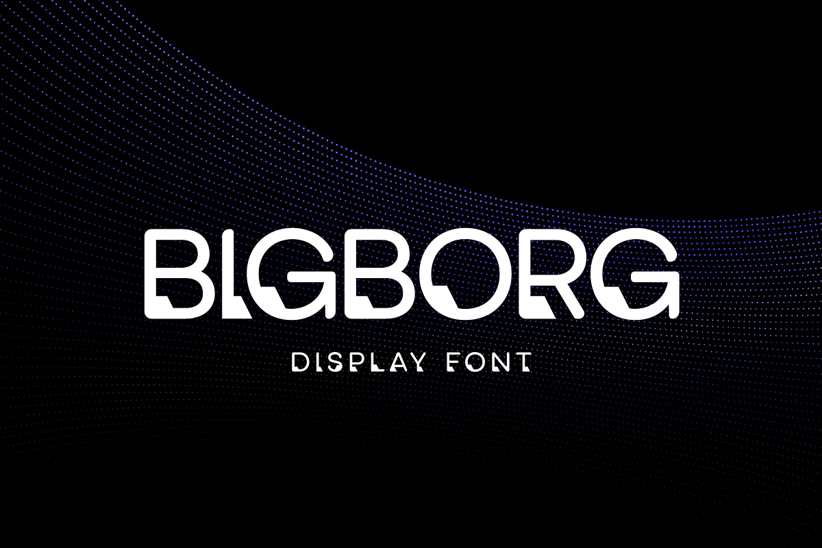 Bigboarg Robotic Display Font, a Sans Serif Font by Glowin_studio (Photo 1 of 5)
