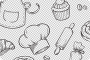 Baker Seamless Pattern Set, a Pattern Graphic by regalDRAW (Thumbnail 1 of 3)