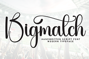 Bigmatch | Script Font, a Handwritten Font by Scratchones (Thumbnail 1 of 9)