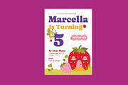 Kids Birthday Invitation Fruit Theme, a Card Template by Neermana (Thumbnail 2 of 4)
