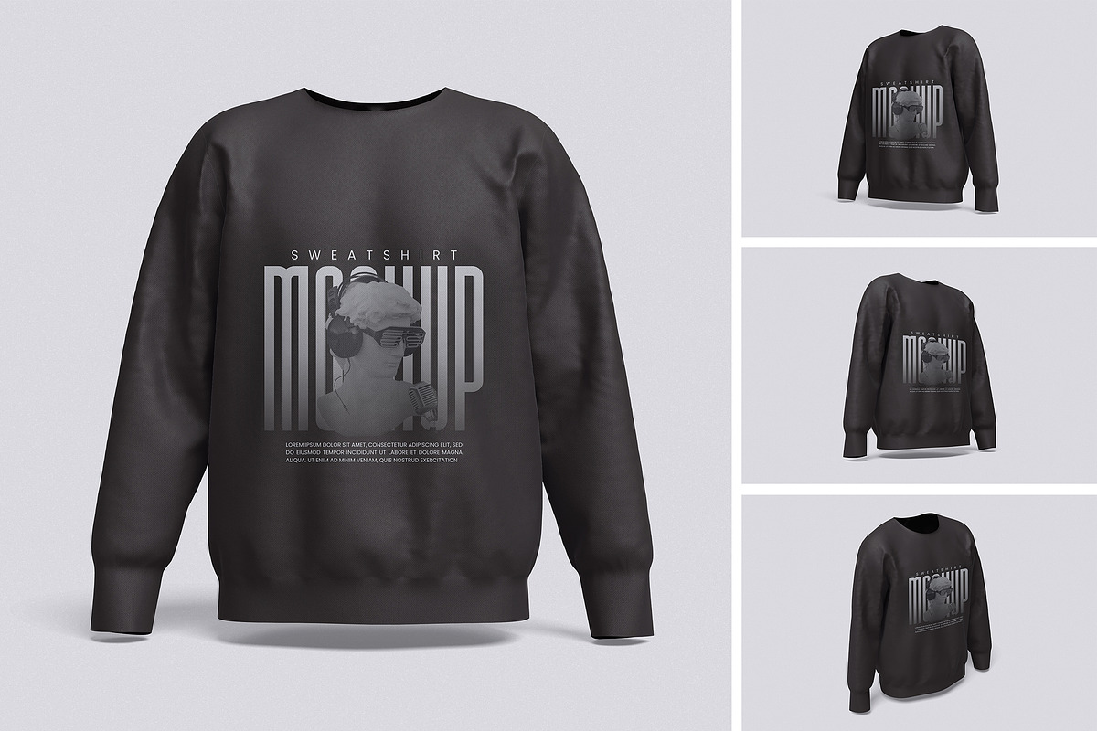Sweatshirt Mockup, a Shirt Mockup by HanaSaka_Studio (Photo 1 of 5)