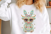 Latch Hook Yarn Easter Highland Cow, an Illustration by Designking (Thumbnail 4 of 4)