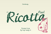 CS Ricotta Pixel, a Script Font by Craft Supply Co. (Thumbnail 1 of 8)