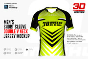 3D Double V-Neck Raglan Jersey SS, a Shirt Mockup by Mildstudio (Thumbnail 2 of 10)