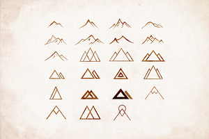 50 Mountain Icon Graphics