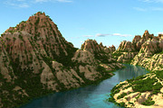 Mountain terrain with lake, an Environmental 3D Model by konstantin.ermolaev (Thumbnail 2 of 11)