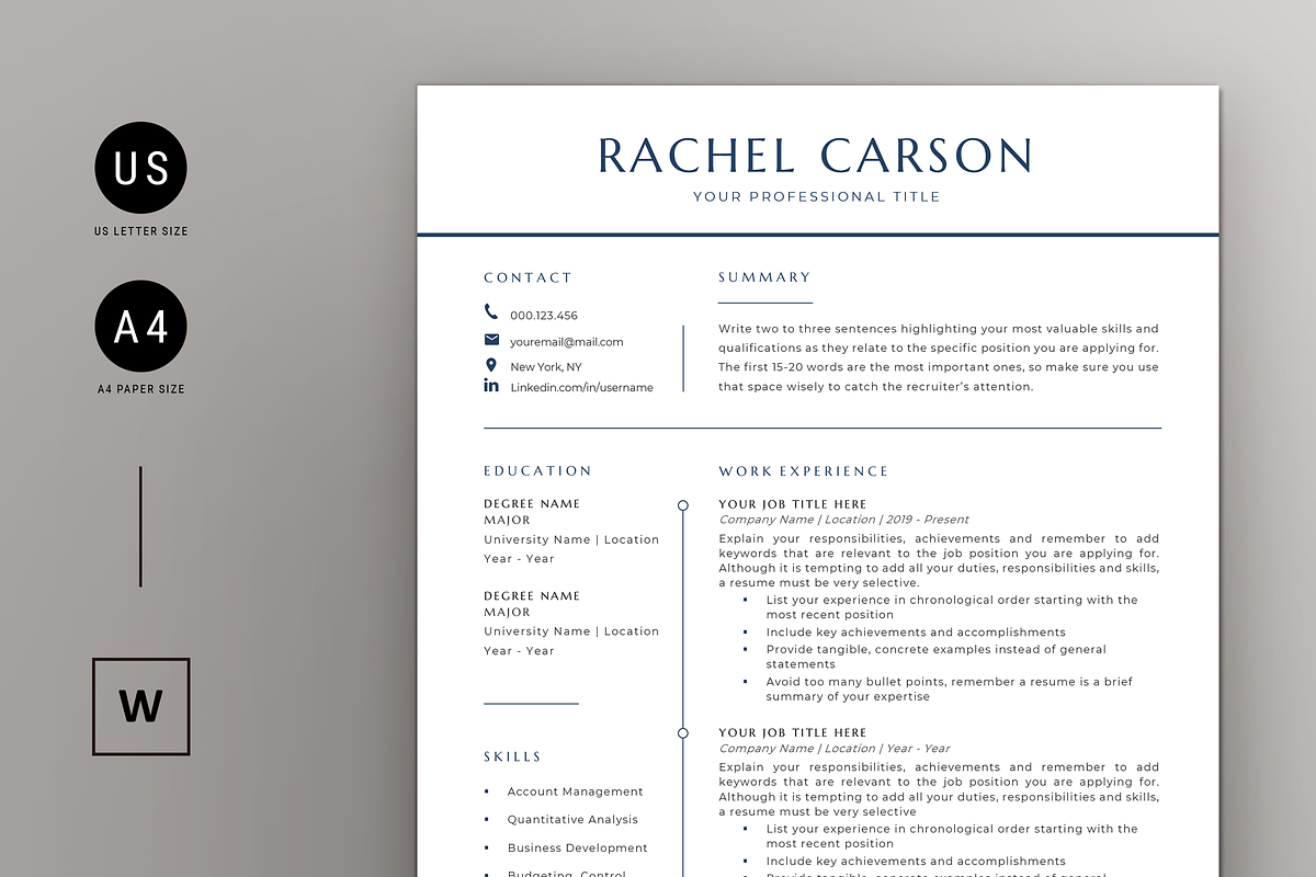 Executive Resume & Cover Letter Word, a Resume Template by Resume Bureau (Photo 1 of 6)