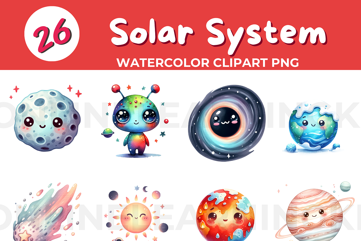 26 Solar System Clipart PNG Space an, an Education Illustration by John_Walker (Photo 1 of 3)