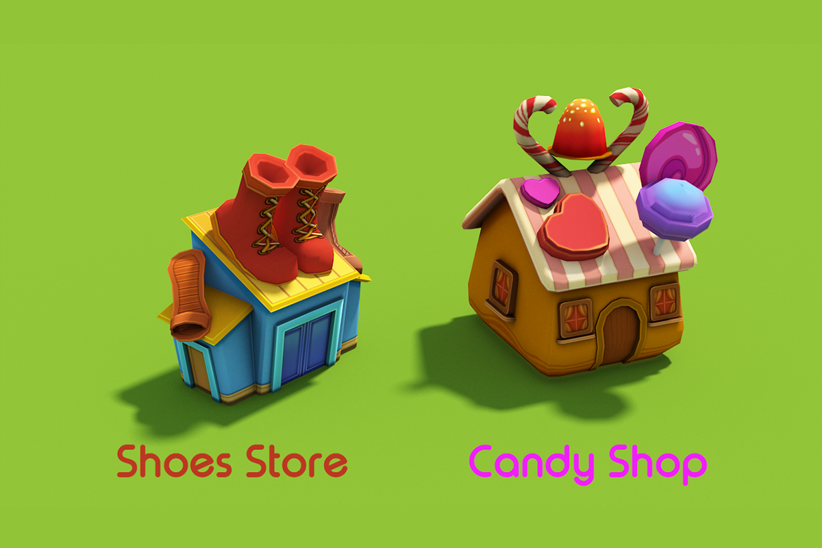 3D Cartoon Shop City, an Environmental 3D Model by Souchenki (Photo 7 of 21)