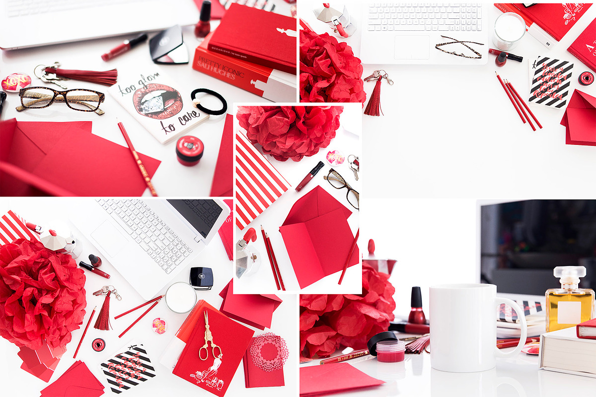Red Romantic Styled Desktops, a Business Photo by OhTilly (Photo 2 of 6)