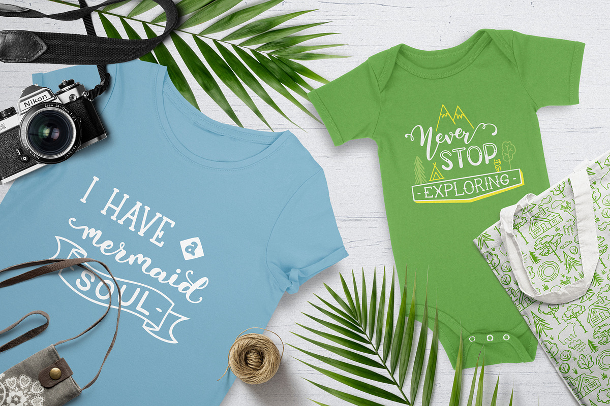 THOSE SUMMER DAYS lettering&clipart, an Illustration by MaljukArt (Photo 12 of 14)