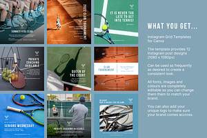 Tennis Social Media Design Templates