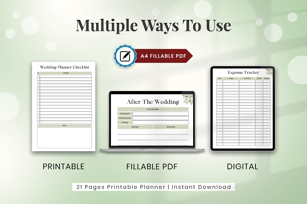 Minimalistic Wedding Planner, a Print Template by Snapybiz (Photo 9 of 10)