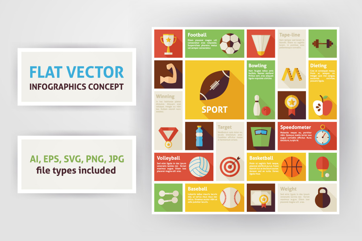 Sport Competition Flat Infographics, a Healthcare Illustration by Anna_leni (Photo 1 of 4)
