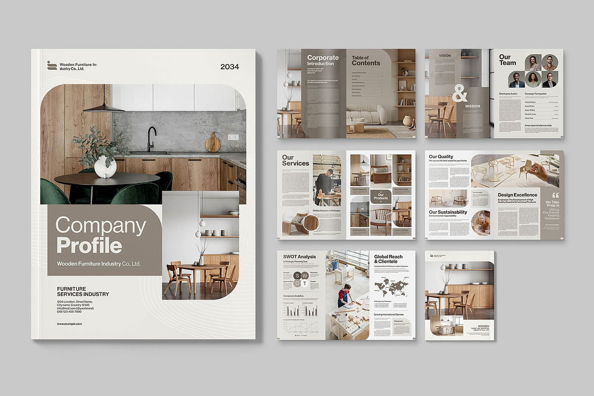 Company Profile Brochure Template, a Brochure Template by BrandPacks (Photo 2 of 6)