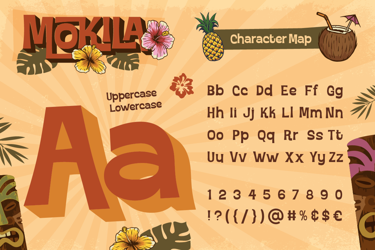 Mokila - Hawaiian Display Typeface, a Sans Serif Font by Burntilldead (Photo 2 of 12)