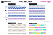 Creative Zipper Procreate Brush Kit, a Brush Add-On by Fashion Workshop Bkk (Thumbnail 7 of 13)