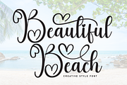 Beautiful Beach | Script Font, a Handwritten Font by Scratchones (Thumbnail 1 of 9)