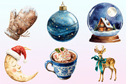 Midnight Reverie Christmas Clipart, a Graphic by CitraGraphics (Thumbnail 2 of 4)