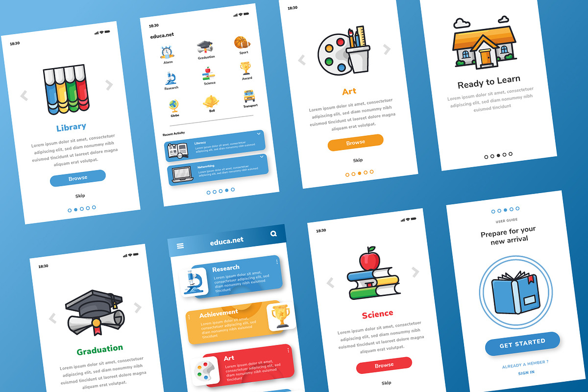 Education vector icons pack, an Outline Icon by Creastale (Photo 3 of 4)