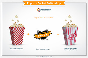 Popcorn Bucket Mockup Template