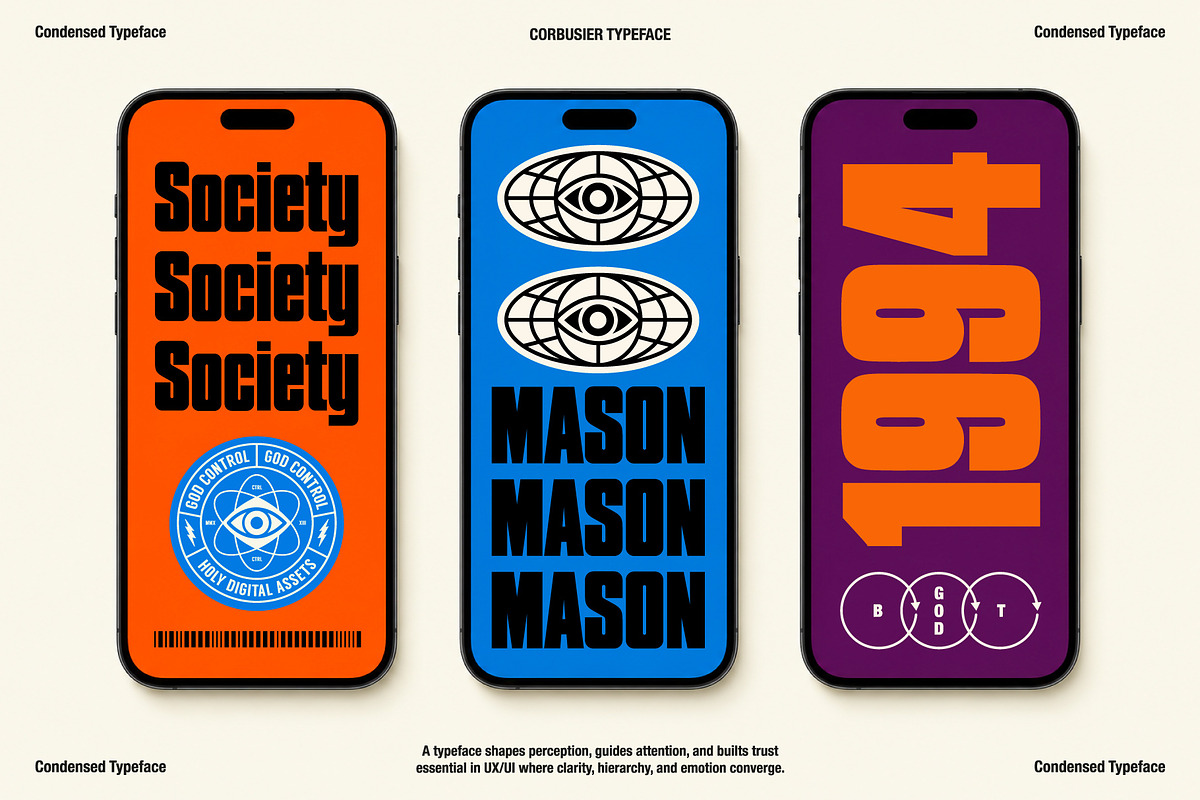 Corbusier Sans Serif Typeface, a Sans Serif Font by God Control (Photo 10 of 12)
