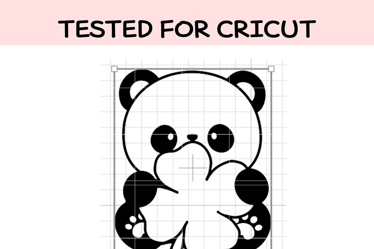 Cute Lucky Panda with Clover SVG, an Illustration by TheHitShop (Photo 6 of 6)