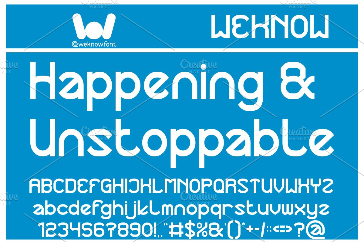 Continuous Thing font, a Sans Serif Font by weknow (Photo 4 of 8)