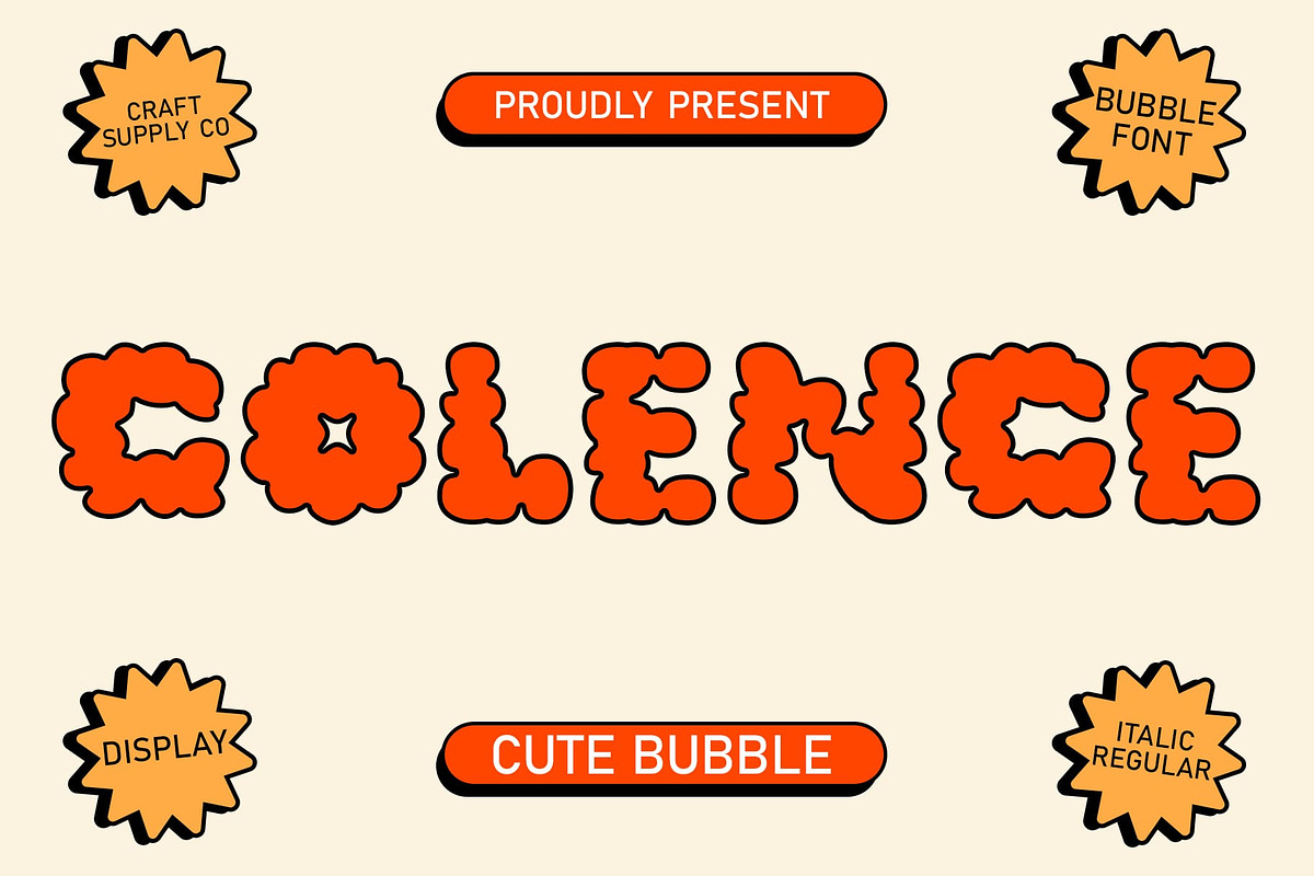 Colence – Cloudy Font, a Sans Serif Font by Craft Supply Co. (Photo 1 of 8)