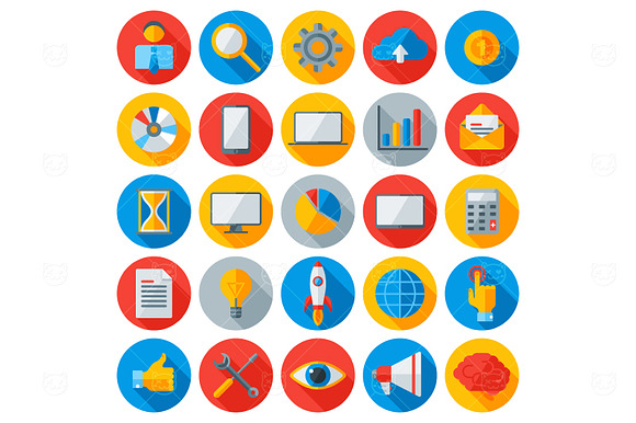25 Business Icons 3 Styles preview 4