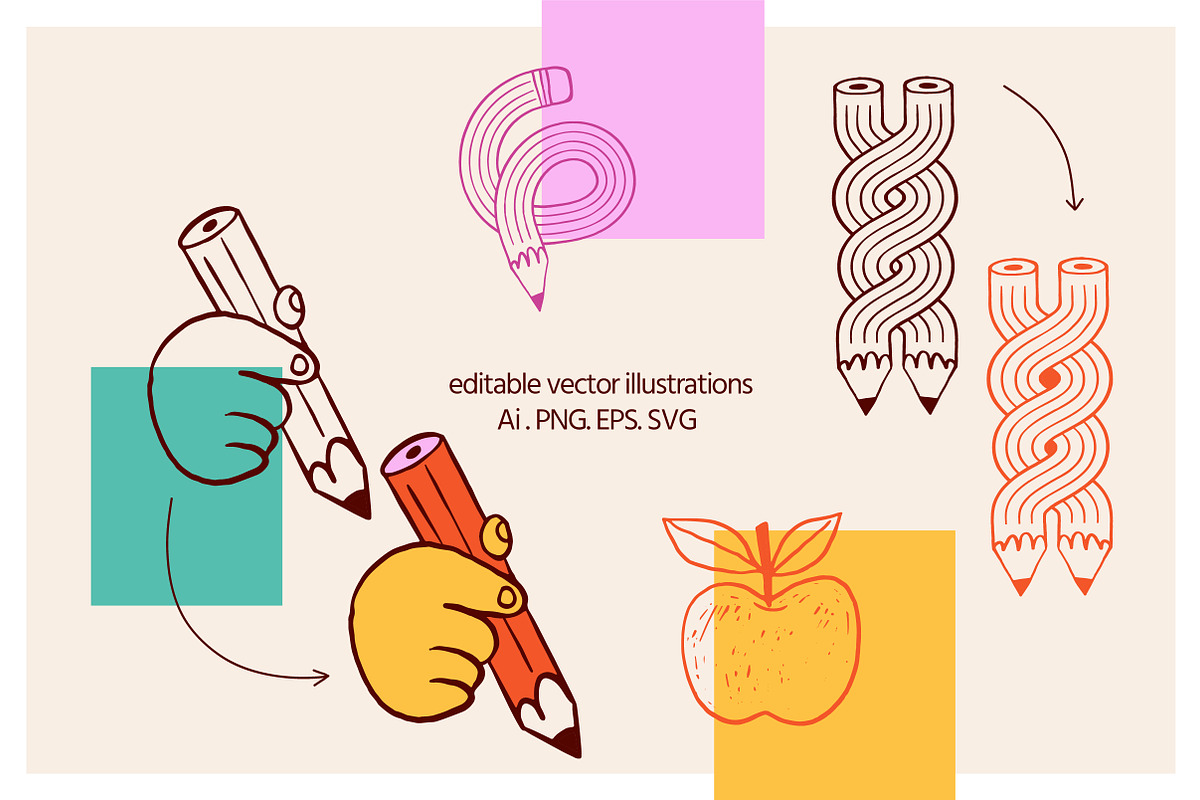 Fun Back to School Doodle Set, an Illustration by Marish (Photo 5 of 9)