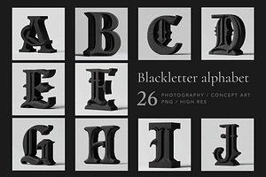 Blackletter Alphabet, a Decorative Illustration by Typedreams.site