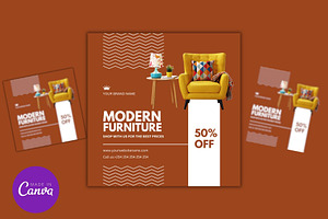 Editable Modern Furniture Sale Flyer