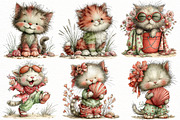 Whimsical Summer Beach cat Clipart, an Illustration by Designworld (Thumbnail 5 of 6)