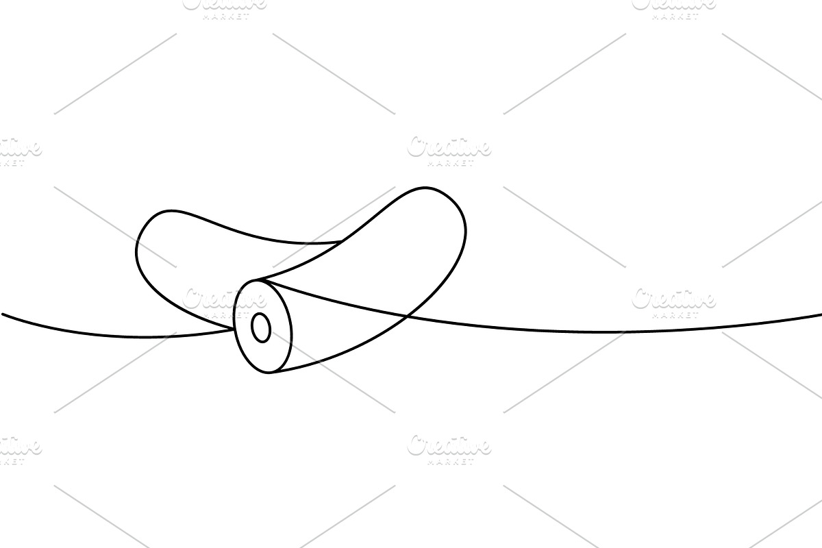 Cheese sausages one line continuous, a Food Illustration by GraphiShop